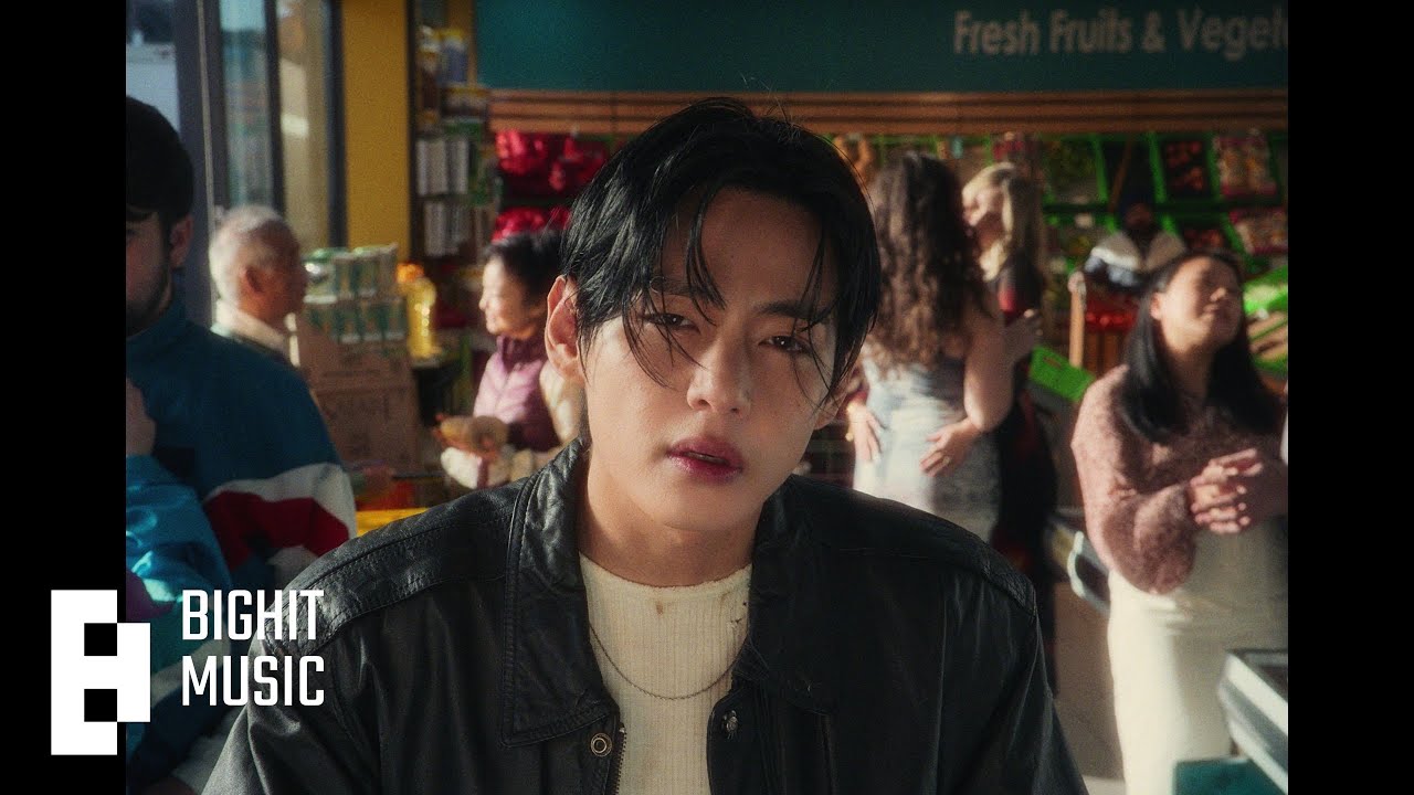 BTS V in the FRI(END)S music video
